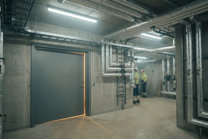 A plant room door
