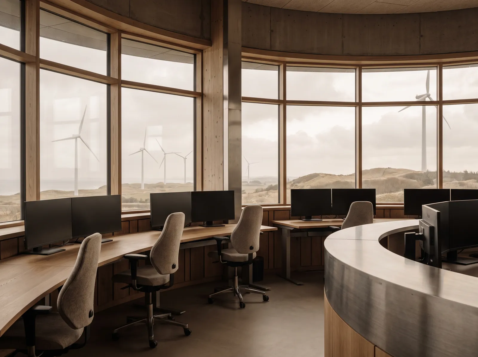 A quiet utility control room